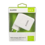 Chargeur mural 3 ports - 2xUSB-A - USB-C - Blanc, miniature 9