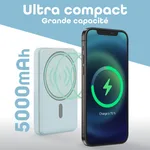 T'nB Powerbank USB-C - 5000 mAh - 20W - Bleu, miniature 4