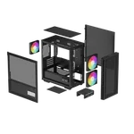 Deepcool CH360 DIGITAL Noir - GT/Sans Alim/Micro-ATX, miniature 13