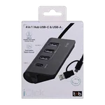 T'nB USB-A/USB-C 3.0 - 4 ports - Gris, miniature 3