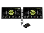 MSI 2 x 27" QHD 240Hz Fast-IPS FreeSync Premium + Support double + Souris, miniature 1