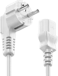 Compatible Câble d'alimentation (CEE 7 vers C13) - 2m Blanc, miniature 3
