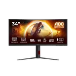 AOC CU34G4 - 34" CURVE UWQHD 180Hz Fast VA 0.5ms Adaptive Sync FreeSync Premium, miniature 1