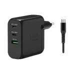 Port Chargeur mural GaN 100W - 3 ports + Câble USB-C 2m, miniature 1