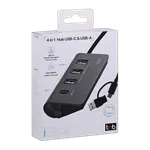T'nB USB-A/USB-C 3.0 - 4 ports - Gris, miniature 2