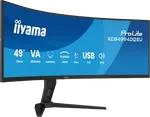 Iiyama ProLite XCB4994DQSU-B1 - 49" CURVE DQHD 120hz VA USB-C HUB HP Adapt Sync, miniature 2