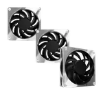 Alphacool Apex Stealth Metal 120mm - 3000rpm Chrome Pack de 3, miniature 1