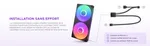 NZXT F240 RGB Core Fan (Single Frame) - Noir, miniature 9