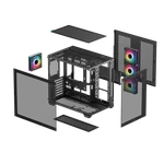 Deepcool CG530 4F Noir - MT/Sans Alim/ATX + MYSTIQUE 360 ARGB - Noir - 360mm, miniature 11
